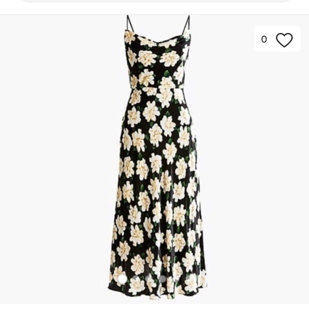 J. Crew Collection Velvet Floral Midi Dress